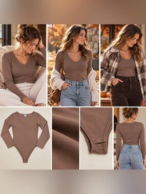OQQ long sleeve bodysuit
